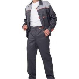 Костюм рабочий Мастер с брюками цв. серый тк. твил